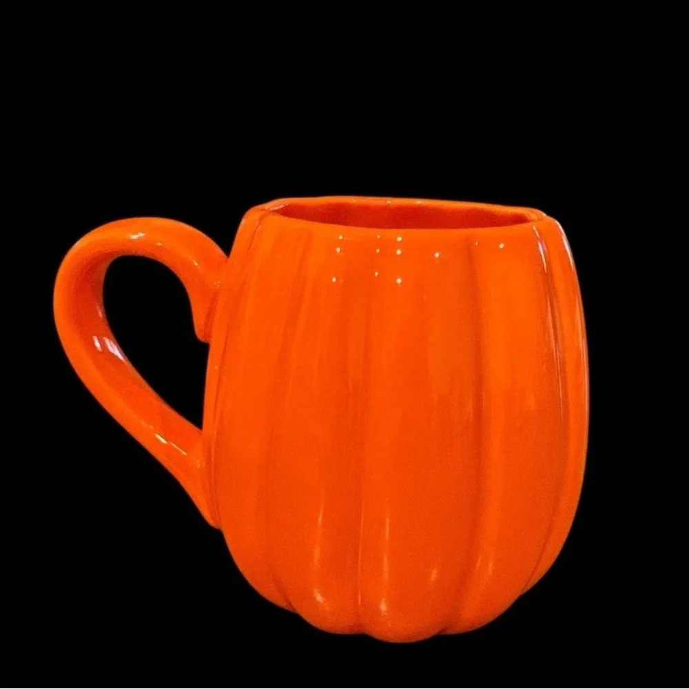 Lang Smiling Pumpkin Jack-o'-Lantern Orange & Black Mug Coffee Cup New - Picture 2 of 4
